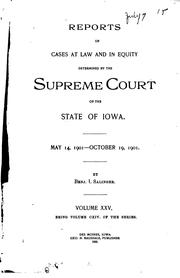 Cover of: Reports of Cases at Law and in Equity Determined by the Supreme Court of the ...