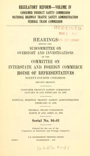 Regulatory reform by United States. Congress. House. Committee on Interstate and Foreign Commerce. Subcommittee on Oversight and Investigations.
