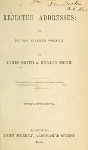 Cover of: Rejected addresses by James Smith, James Smith