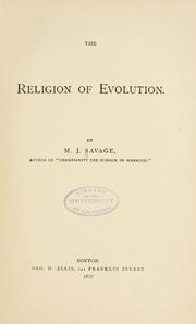 Cover of: The religion of evolution