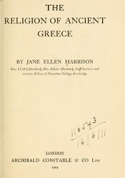 Cover of: The religion of Ancient Greece.