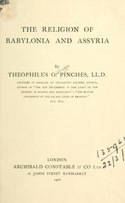 Cover of: The religion of Babylonia and Assyria.