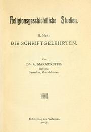 Cover of: Religionsgeschichtliche Studien.