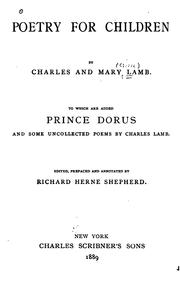 Poetry for children, entirely original by Charles Lamb
