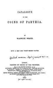 Cover of: Catalogue of the Coins of Parthia