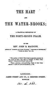 Cover of: The hart and the water-brooks; a practical exposition of the forty-second Psalm