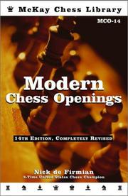 Cover of: Modern Chess Openings by Nick De Firmian