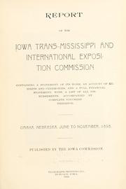 Cover of: Report of the Iowa Trans-Mississippi and International Exposition Commission by Iowa Trans-Mississippi and International Exposition Commission.