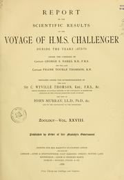 Cover of: Report on the Siphonophoræ: collected by H.M.S. Challenger during the years 1873-76