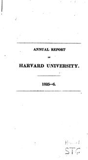 Cover of: Report of the President of Harvard College and Reports of Departments by Harvard University