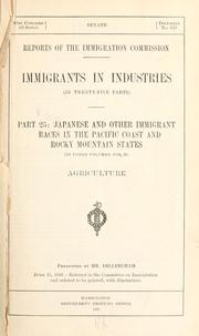 Cover of: Reports of the Immigration Commission. by United States. Immigration Commission (1907-1910)