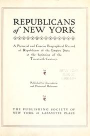 Cover of: Republicans of New York by Publishing Society of New York