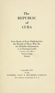 Cover of: The Republic of Cuba