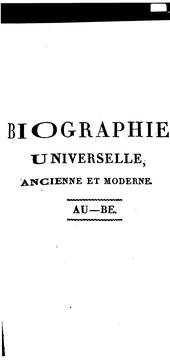 Cover of: BIOGRAPHIE UNIVERSELLE, ANCIENNE ET MODERNE.