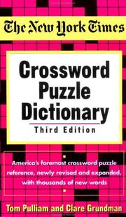 Cover of: New York Times Crossword Puzzle Dictionary (Puzzle Reference)