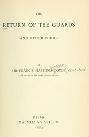 Cover of: return of the guards: and other poems