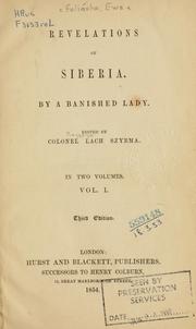 Cover of: Revelations of Siberia.