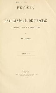 Cover of: Revista de la Real Academia de Ciencias Exactas, F©sicas y Naturales de Madrid.