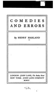 Cover of: Comedies & Errors