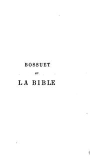 Cover of: Bossuet and His Contemporaries