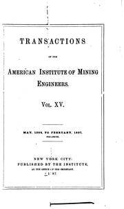 Transactions of the American Institute of Mining, Metallurgical and Petroleum Engineers