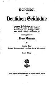 Cover of: Handbuch der deutschen Geschichte by 