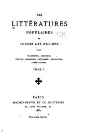 Cover of: Les Littératures populaires de toutes les nations by Paul Sébillot