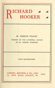Cover of: Richard Hooker