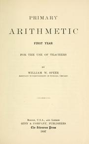 Cover of: Primary arithmetic, first year: for the use of teachers