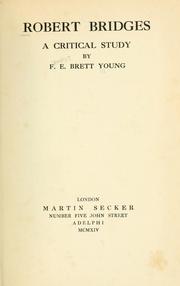 Cover of: Robert Bridges by Francis Brett Young