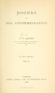 Cover of: Rogers and his contemporaries by Peter William Clayden