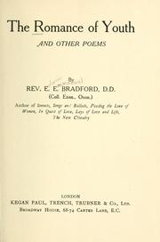 Cover of: The romance of youth and other poems. by E. E. Bradford