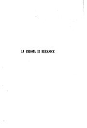 Cover of: La chioma di Berenice