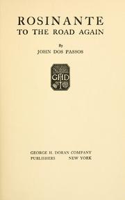 Cover of: Rosinante to the road again. by John Dos Passos