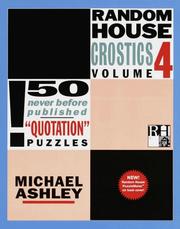 Cover of: Random House Crostics, Volume 4 (Other) by Michael Ashley, Michael Ashley