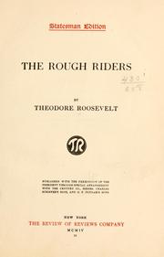 Cover of: The Rough riders by Theodore Roosevelt