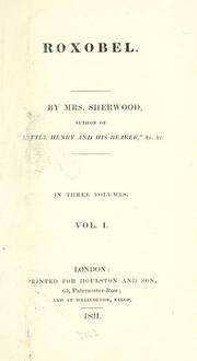 Cover of: Roxobel by Mrs. Mary Martha (Butt) Sherwood