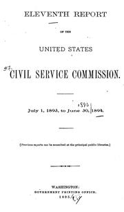 Cover of: Annual Report by United States Civil Service Commission.