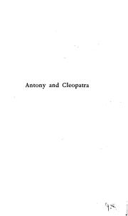 Cover of: Antony & Cleopatra by William James Rolfe , William Shakespeare