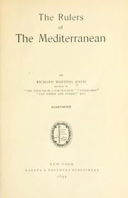 Cover of: The rulers of the Mediterranean. by Richard Harding Davis