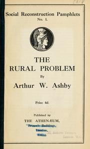 The rural problem by Arthur W. Ashby