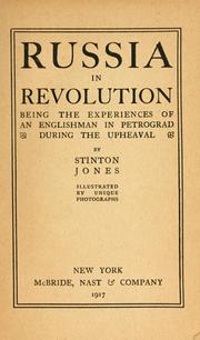 Cover of: Russia in revolution by Stinton Jones, Stinton Jones