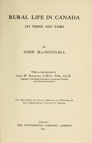 Cover of: Rural life in Canada by MacDougall, John, MacDougall, John