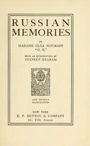 Cover of: Russian memories