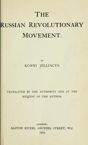 Cover of: Russian revolutionary movement.