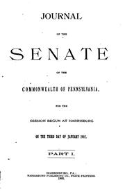 Cover of: Journal by General Assembly , Pennsylvania. General Assembly. Senate., Pennsylvania., Senate