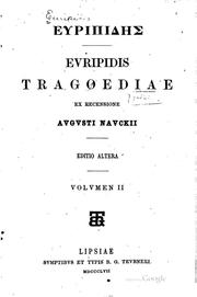 Cover of: Evripidis tragoediae