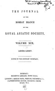 Journal of the Asiatic Society of Bombay by Asiatic Society of Bombay