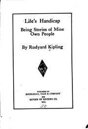 Cover of: Life's Handicap: Being Stories of Mine Own People by Rudyard Kipling