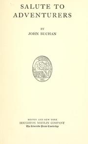 Cover of: Salute to adventurers by John Buchan